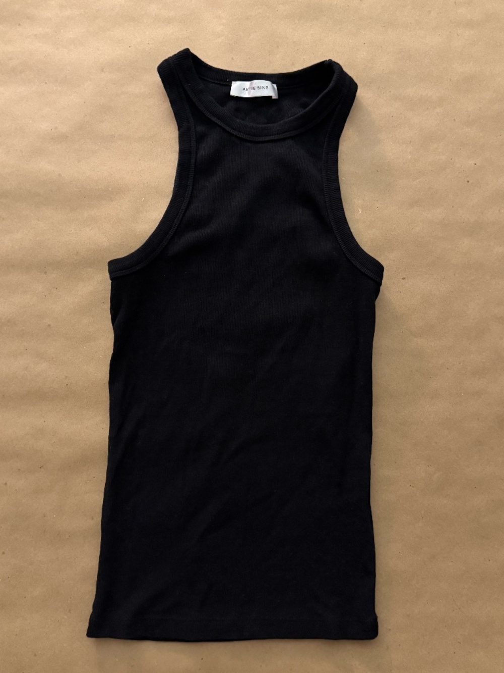 NWOT Anine Bing White Tank Top Size Extra Small XS 95% Organic Cotton Spandex
